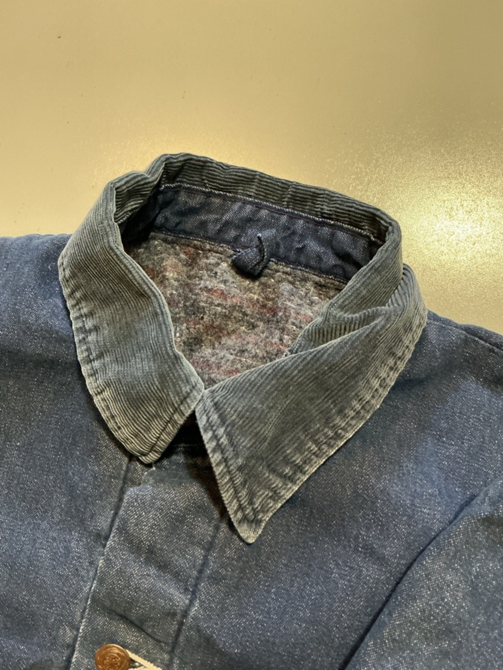 Vintage 70s Wrangler Blanket Lined Workwear Denim Chore Jean USA Made Jacket - Picture 10 of 16